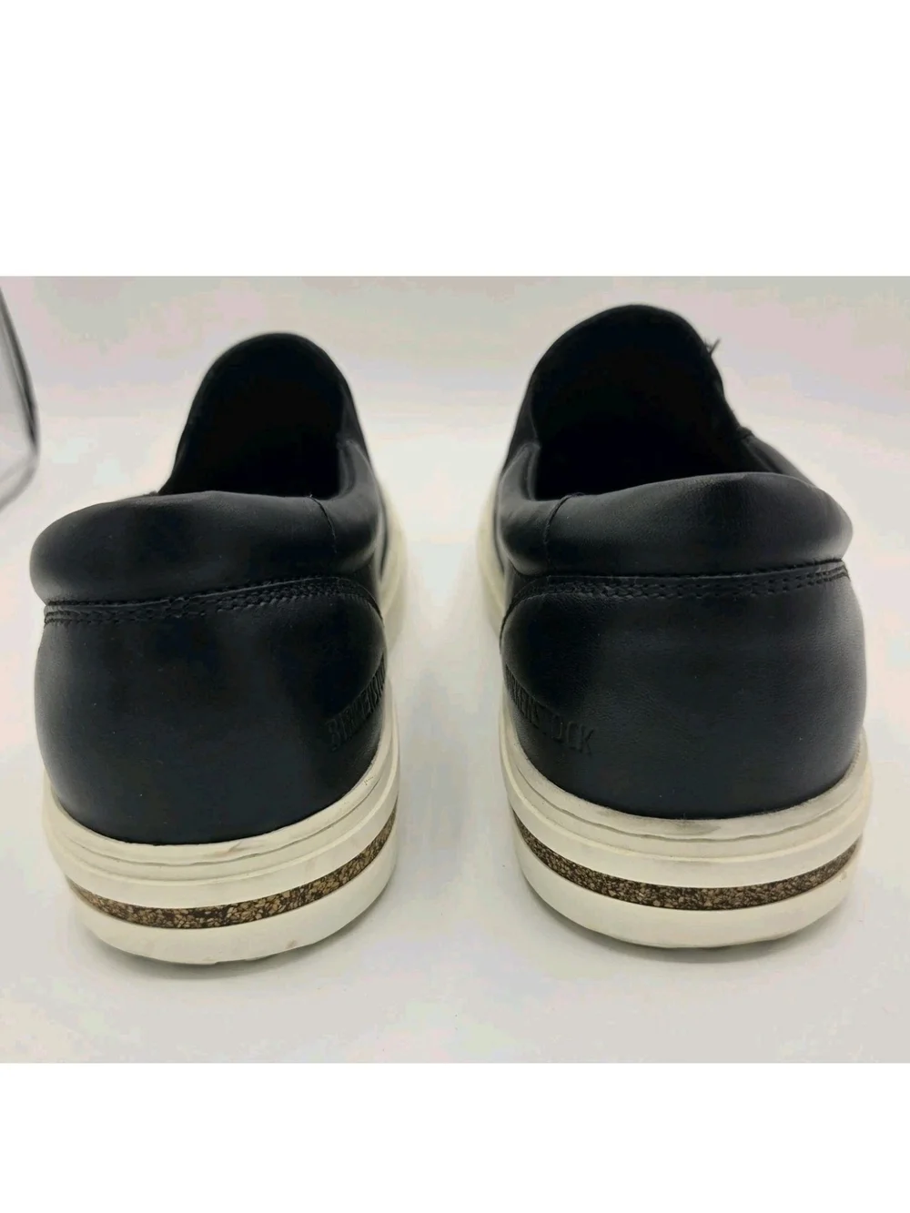 RARE Birkenstock Oswego Sz 39 W US 8-8.5 Black Leather Slip On Sneakers